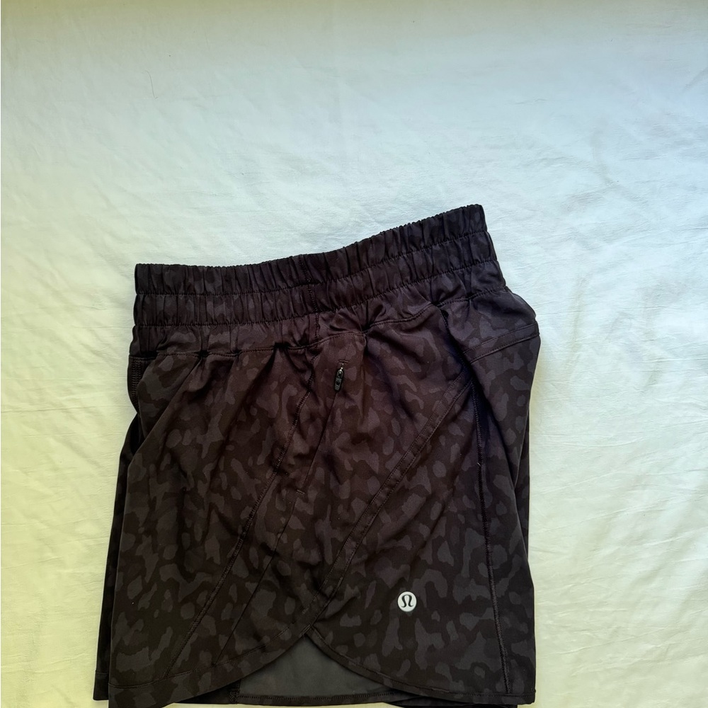 Lululemon Black Patterned Athletic Shorts